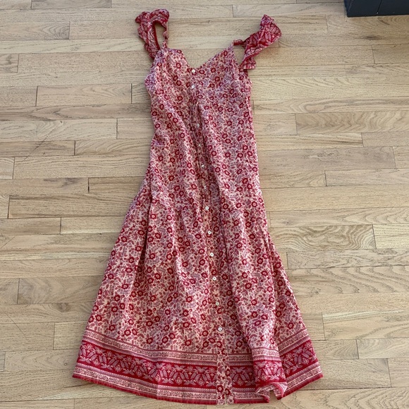 Faherty Dresses & Skirts - Faherty Floral Red Sleeveless maxi Dress
